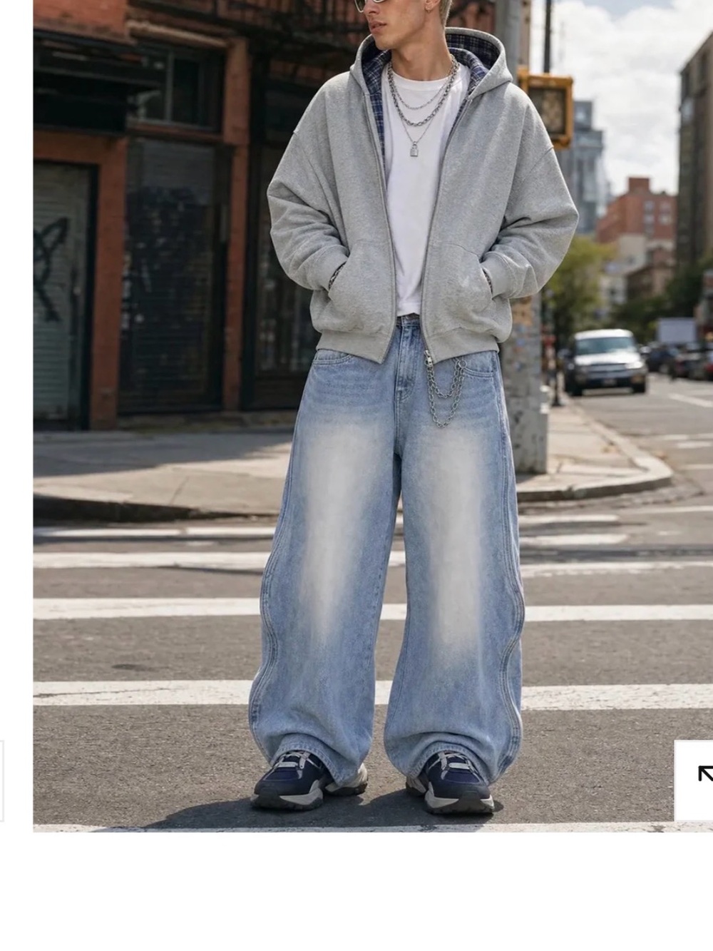 NIB Inflation Wave Washed baggy jeans size 34